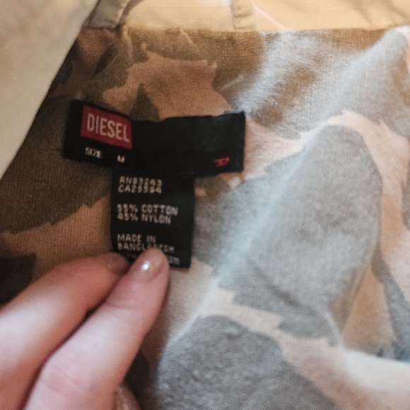 Men's Diesel Jacket Medium Off-white with Camoflage interior lining - Picture 4 of 11